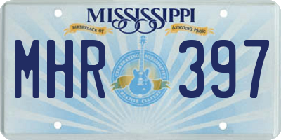 MS license plate MHR397