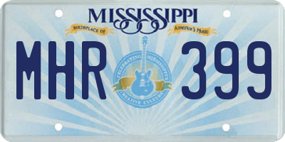 MS license plate MHR399