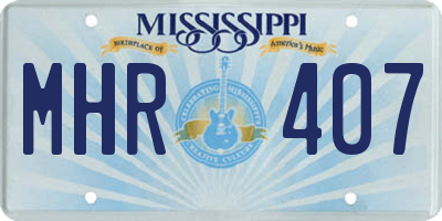 MS license plate MHR407