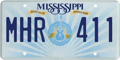 MS license plate MHR411