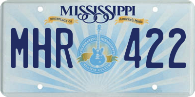 MS license plate MHR422