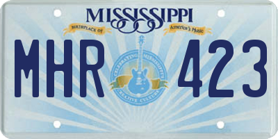MS license plate MHR423