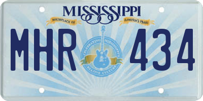 MS license plate MHR434