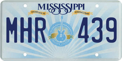 MS license plate MHR439
