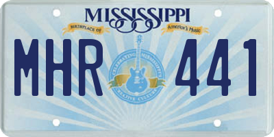 MS license plate MHR441