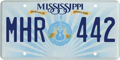 MS license plate MHR442