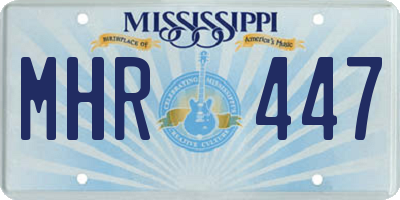 MS license plate MHR447
