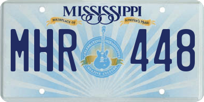 MS license plate MHR448