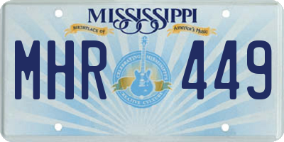 MS license plate MHR449