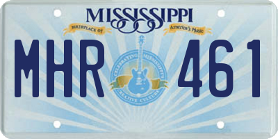 MS license plate MHR461