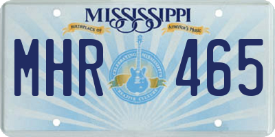MS license plate MHR465