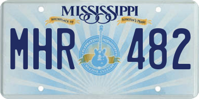MS license plate MHR482
