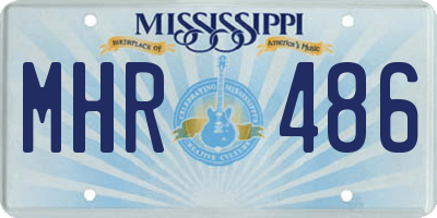 MS license plate MHR486