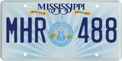 MS license plate MHR488