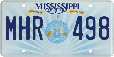 MS license plate MHR498