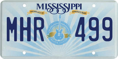 MS license plate MHR499