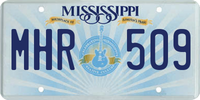 MS license plate MHR509