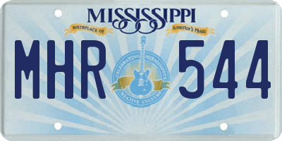 MS license plate MHR544