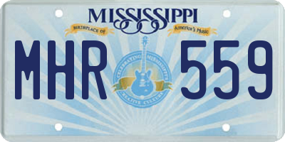 MS license plate MHR559