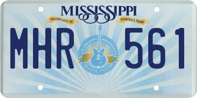 MS license plate MHR561