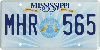 MS license plate MHR565
