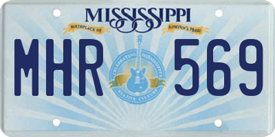 MS license plate MHR569