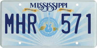 MS license plate MHR571