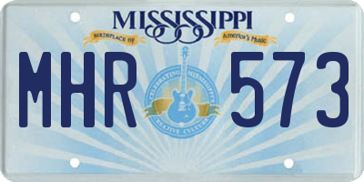 MS license plate MHR573