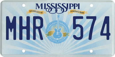 MS license plate MHR574