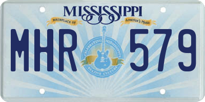 MS license plate MHR579