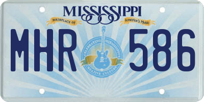 MS license plate MHR586