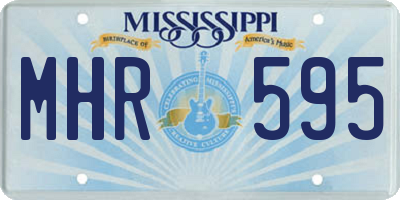 MS license plate MHR595
