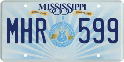 MS license plate MHR599