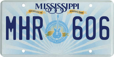 MS license plate MHR606