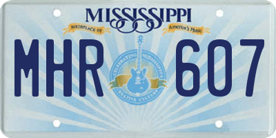 MS license plate MHR607