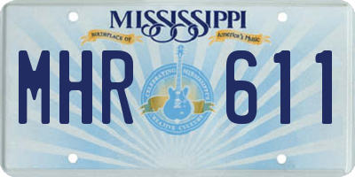 MS license plate MHR611