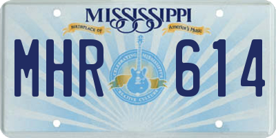MS license plate MHR614