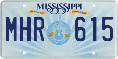 MS license plate MHR615