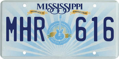 MS license plate MHR616