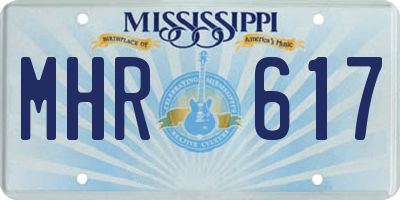 MS license plate MHR617