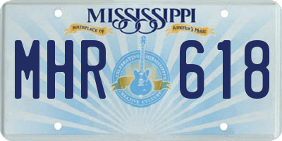 MS license plate MHR618