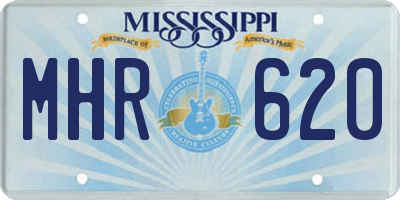 MS license plate MHR620