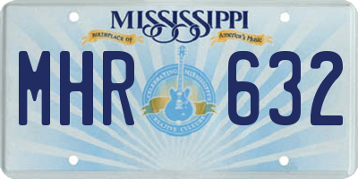 MS license plate MHR632