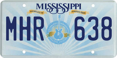 MS license plate MHR638