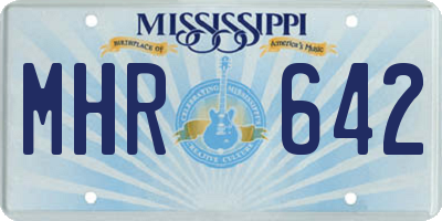 MS license plate MHR642