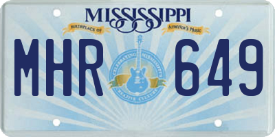 MS license plate MHR649