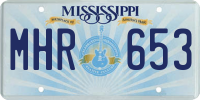 MS license plate MHR653