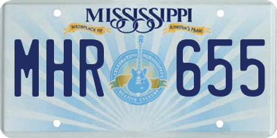 MS license plate MHR655