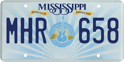 MS license plate MHR658