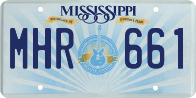 MS license plate MHR661